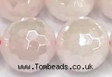 CRQ914 15 inches 14mm faceted round AB-color rose quartz beads