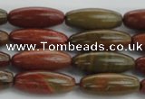 CRS100 15.5 inches 8*20mm rice rainbow jasper stone beads