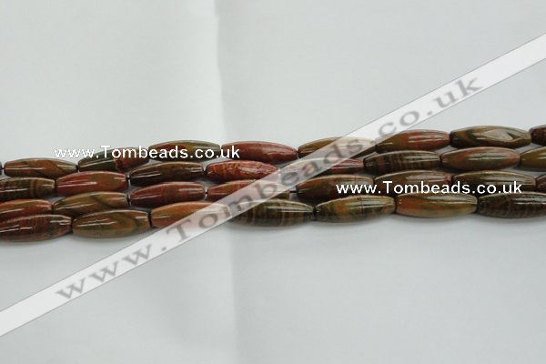 CRS101 15.5 inches 10*30mm rice rainbow jasper stone beads