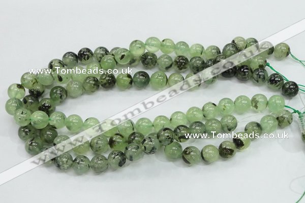 CRU101 15.5 inches 12mm round green rutilated quartz beads wholesale