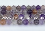 CRU1014 15.5 inches 10mm round mixed rutilated quartz beads