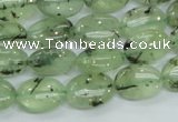 CRU102 15.5 inches 10*14mm oval green rutilated quartz beads