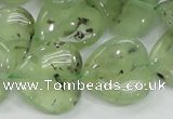 CRU108 15.5 inches 20*20mm heart green rutilated quartz beads