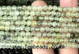 CRU1115 15 inches 4mm round prehnite gemstone beads wholesale