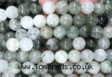 CRU1133 15 inches 10mm round green rutilated quartz beads wholesale