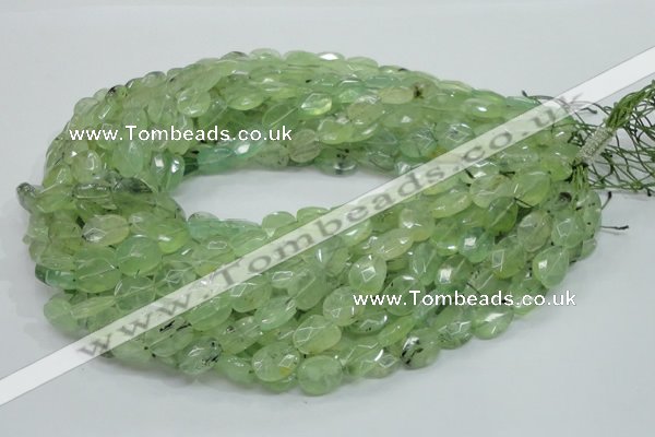 CRU118 15.5 inches 10*12mm faceted freeform green rutilated quartz beads