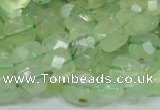 CRU120 15.5 inches 10*10mm faceted square green rutilated quartz beads