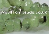 CRU132 15.5 inches 10*14mm faceted rondelle green rutilated quartz beads