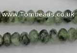 CRU162 15.5 inches 6*10mm faceted rondelle green rutilated quartz beads