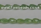 CRU171 15.5 inches 7*10mm faceted teardrop green rutilated quartz beads