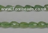 CRU171 15.5 inches 7*10mm faceted teardrop green rutilated quartz beads