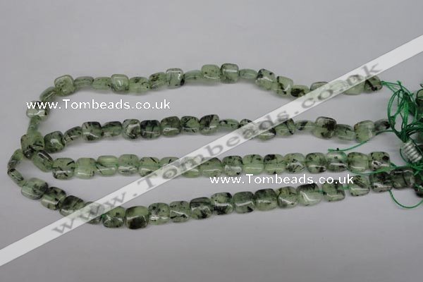 CRU195 15.5 inches 10*10mm square green rutilated quartz beads