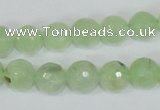 CRU204 15.5 inches 14mm faceted round green rutilated quartz beads