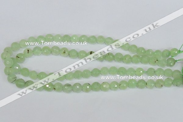 CRU204 15.5 inches 14mm faceted round green rutilated quartz beads