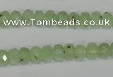 CRU206 15.5 inches 5*8mm faceted rondelle green rutilated quartz beads