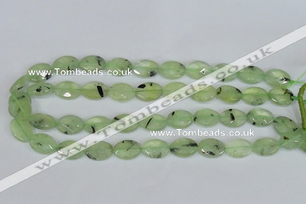 CRU207 15.5 inches 13*18mm faceted oval green rutilated quartz beads