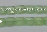 CRU212 15 inches 10*10mm faceted square green rutilated quartz beads