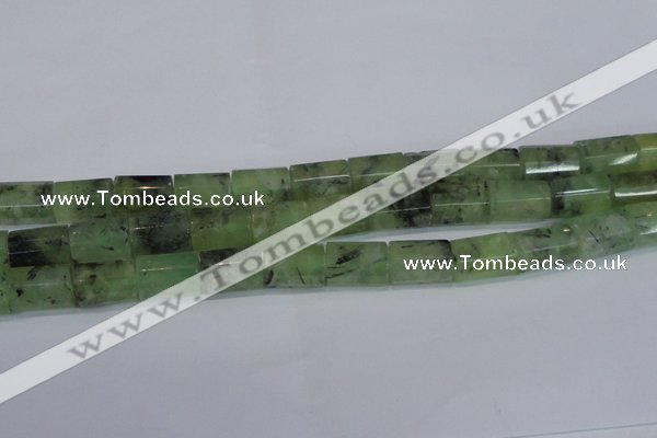 CRU221 15.5 inches 13*18mm faceted tube green rutilated quartz beads