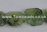 CRU223 15.5 inches 20*20mm freeform green rutilated quartz beads
