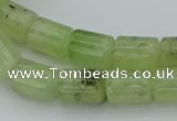 CRU227 15.5 inches 10*14mm tube green rutilated quartz beads