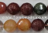 CRU416 15.5 inches 16mm faceted round Multicolor rutilated quartz beads