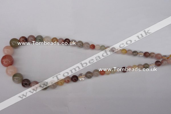 CRU420 15.5 inches 6mm - 14mm round Multicolor rutilated quartz beads