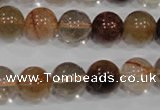 CRU456 15.5 inches 12mm round Multicolor rutilated quartz beads