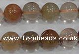 CRU457 15.5 inches 14mm round Multicolor rutilated quartz beads