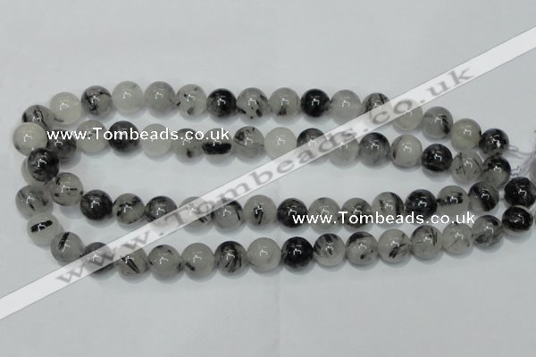 CRU51 15.5 inches 6mm round black rutilated quartz beads wholesale