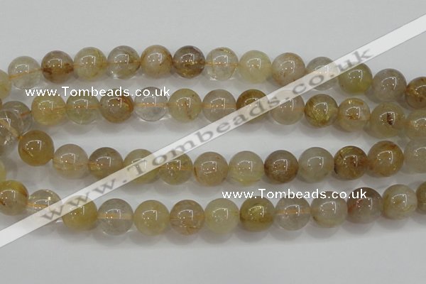 CRU555 15.5 inches 14mm round golden rutilated quartz beads