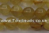 CRU604 15.5 inches 10mm round golden rutilated quartz beads