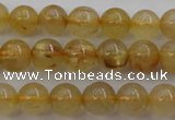 CRU611 15.5 inches 6mm round golden rutilated quartz beads