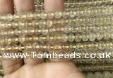 CRU628 15.5 inches 5mm round golden rutilated quartz beads