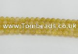 CRU660 15.5 inches 8mm round golden rutilated quartz beads