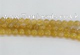 CRU661 15.5 inches 10mm round golden rutilated quartz beads