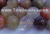 CRU753 15.5 inches 10mm round Multicolor rutilated quartz beads