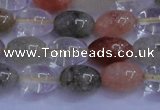 CRU760 15.5 inches 8*10mm rice Multicolor rutilated quartz beads