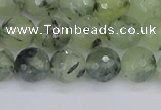 CRU802 15.5 inches 8mm faceted round prehnite gemstone beads