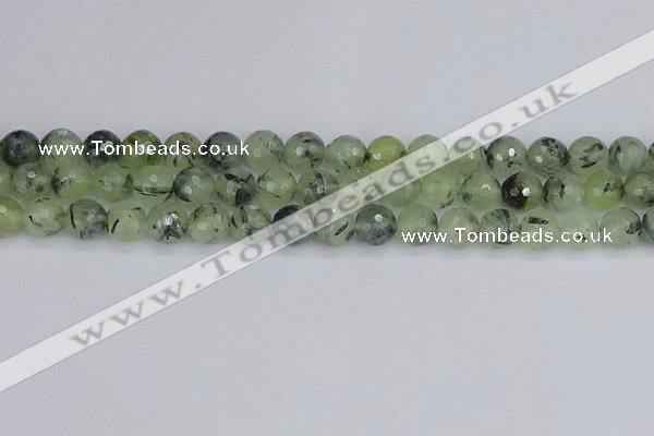 CRU803 15.5 inches 10mm faceted round prehnite gemstone beads