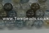 CRU852 15.5 inches 8mm round blue rutilated quartz beads