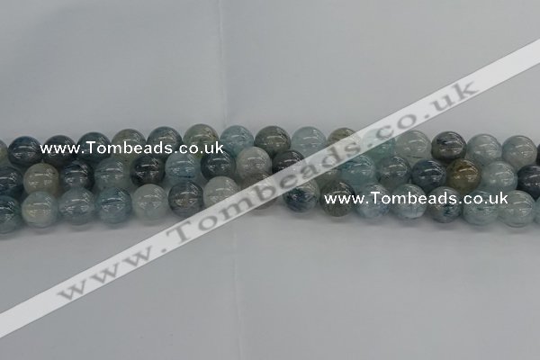 CRU854 15.5 inches 12mm round blue rutilated quartz beads