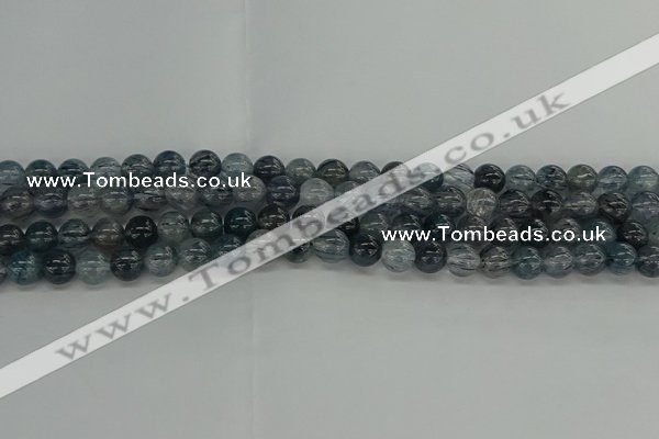 CRU860 15.5 inches 8mm round blue rutilated quartz beads