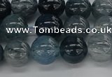 CRU861 15.5 inches 10mm round blue rutilated quartz beads