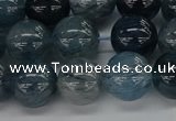 CRU862 15.5 inches 12mm round blue rutilated quartz beads