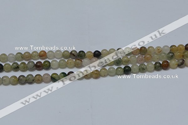 CRU901 15.5 inches 6mm round green rutilated quartz beads wholesale