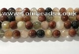 CRU915 15.5 inches 12mm faceted round mixed rutilated quartz beads