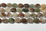 CRU923 15.5 inches 13*18mm oval mixed rutilated quartz beads wholesale