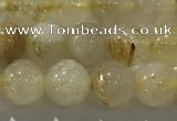 CRU926 15.5 inches 6mm round golden rutilated quartz beads wholesale