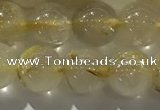 CRU927 15.5 inches 7mm round golden rutilated quartz beads wholesale