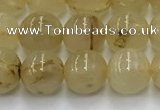 CRU951 15.5 inches 7mm round golden rutilated quartz beads